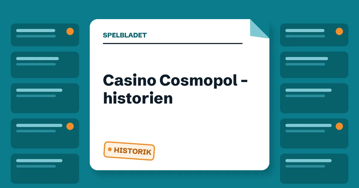 Casino Cosmopol: historien om Sveriges statliga kasinon